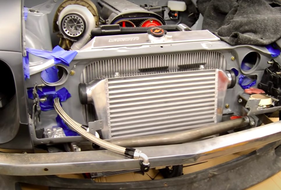 Vehicle cooling system radiator.